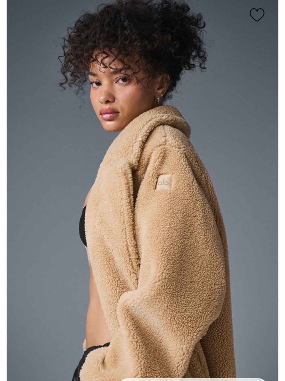 ALO Yoga Teddy Jacket in Camel Beige